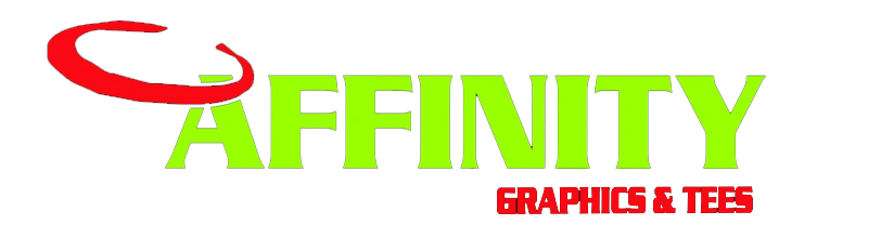 Affinity Graphics & Tees booth at Batesville Main Street event showcasing custom graphic T-shirts and apparel.