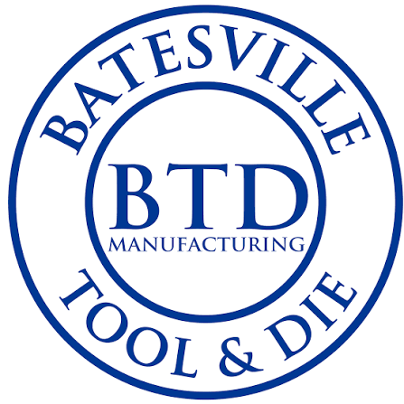 Batesville Main Street logo featuring Batesville Tool & Die Manufacturing, emphasizing local business and community development.