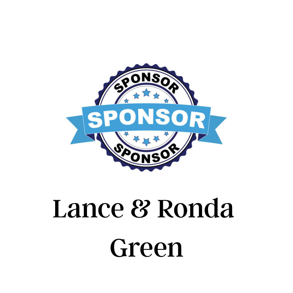 Sponsor badge for Batesville Main Street event promotion, featuring Lance & Ronda Green as sponsors, highlighting local community support and sponsorship opportunities in Batesville, Indiana.