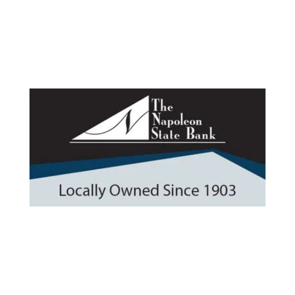 Napoleon State Bank logo, locally owned since 1903, representing Batesville Main Street, Ohio Valley banking, community-focused financial services, and regional banking history.