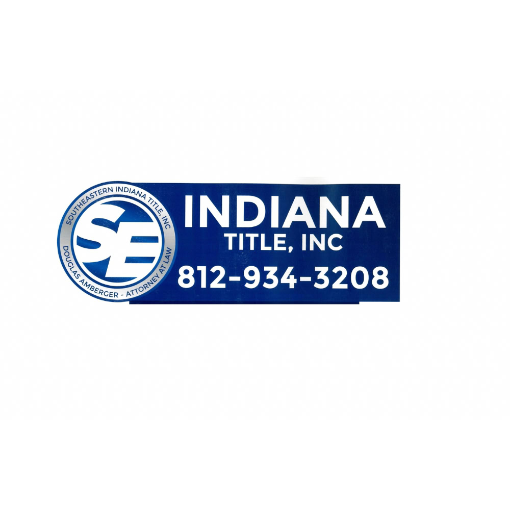 Southeastern Indiana Title Inc signage with contact number for real estate and title services in Batesville, Indiana.