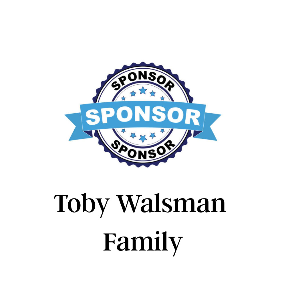 Blue sponsor badge with stars and ribbon for Batesville Main Street sponsorship.